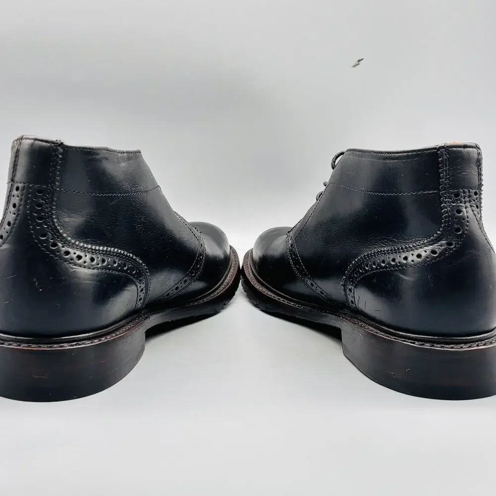 Ariat Boots Mens 8.5 Black Leather Two24 Chukka Ankle Brogue Lug Sole Lace Up